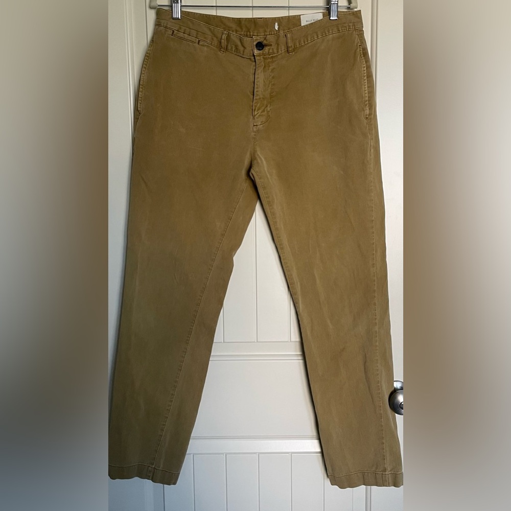 Billy Reid Mens Flat Front Tan Pants Size 34